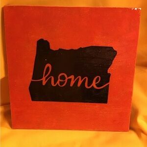 NWT Orange and Black Oregon “home”  Kitchen Trivet